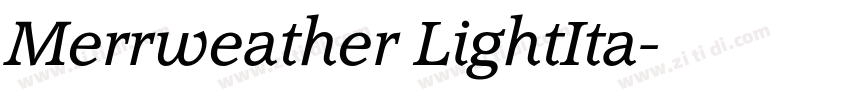 Merrweather LightIta字体转换